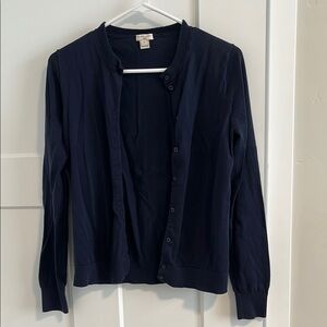 Navy Blue J. Crew Cardigan Sweater